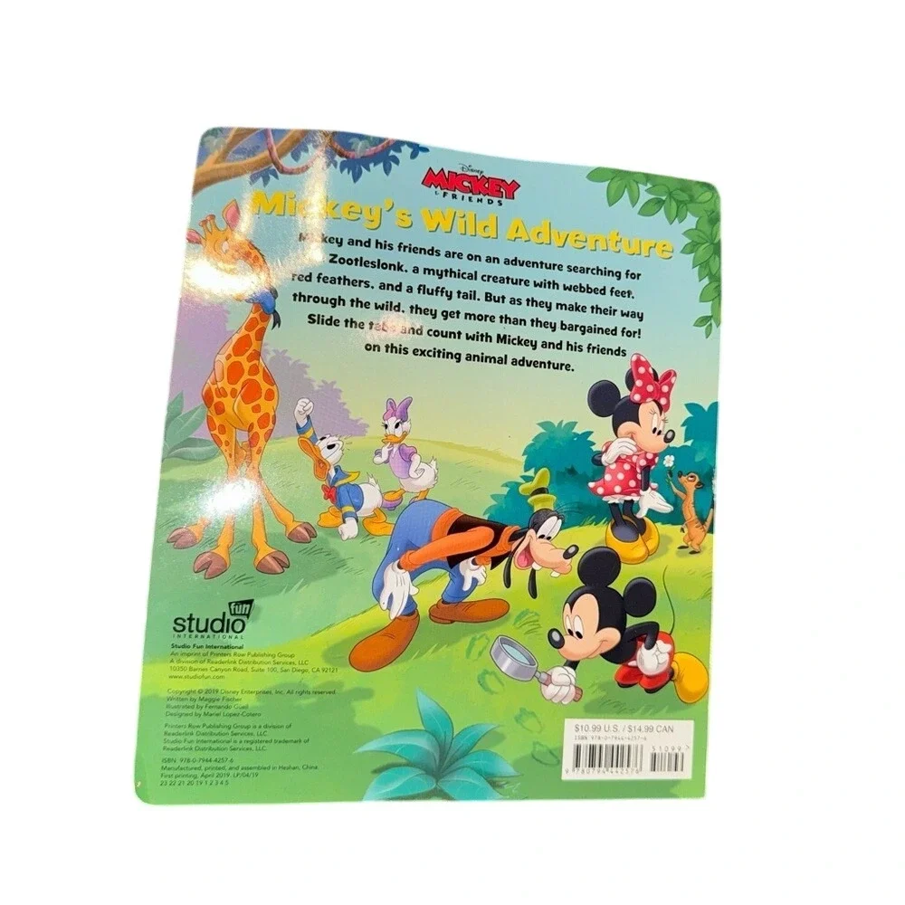 Disney Mickey's Wild Adventure Board Book Slide and Count Mickey‎ and Friends